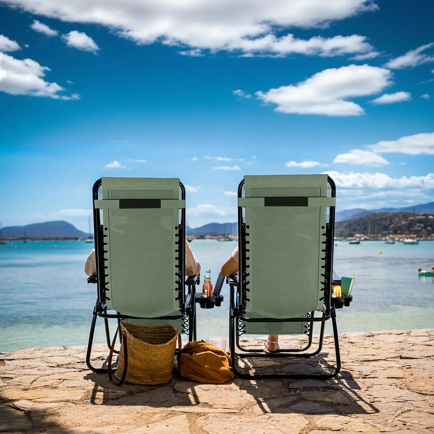 Zero Gravity Chairs Set of 6 - Sage Green