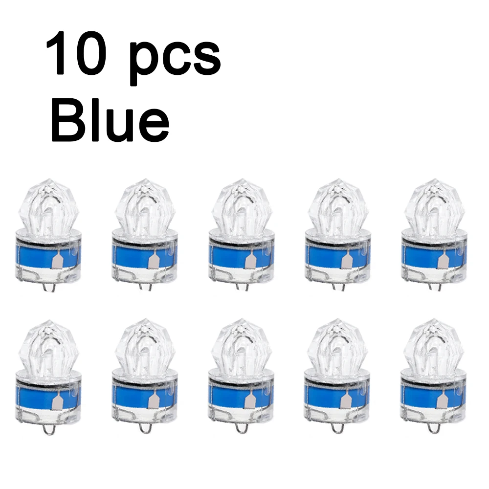 10 stücke LED Angeln Lampe Unterwasser Diamant Form Blitzlicht Zieht Tintenfisch Angeln Köder Tackle Angeln Werkzeuge – Detail 14