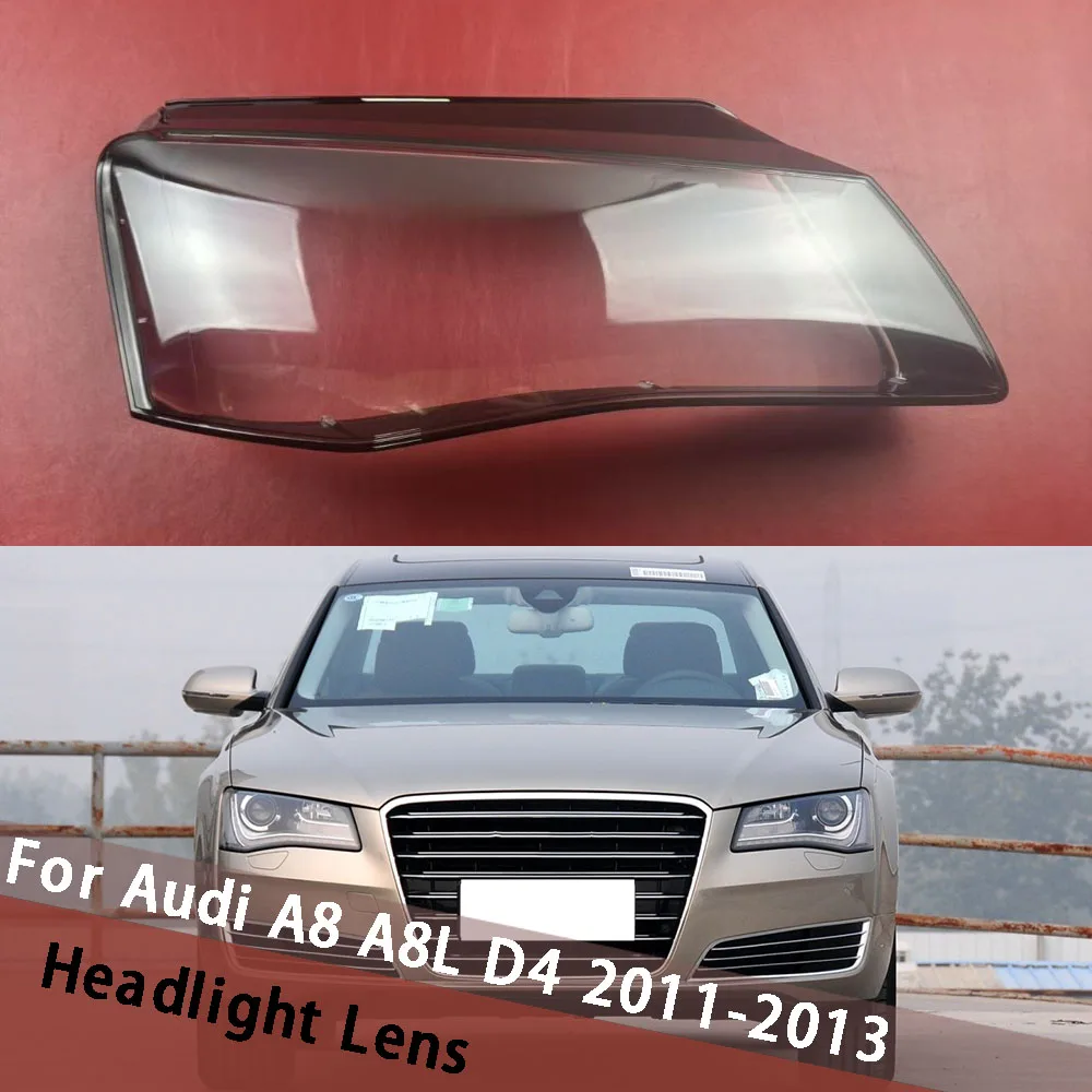 

For Audi A8 A8L D4 2011 2012 2013 (With Line) Headlamp Transparent Shell Headlight Cover Lens Lampcover Replace Lampshade