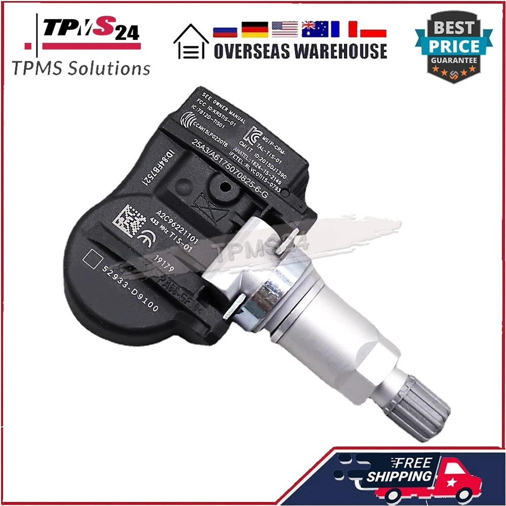 4X TPMS SENSOR For Kia Cadenza [YG] Picanto [JA] Sportage [QL] 433MHz TIRE PRESSURE MONITORING SYSTEM 52933-D4100 52933-D9100