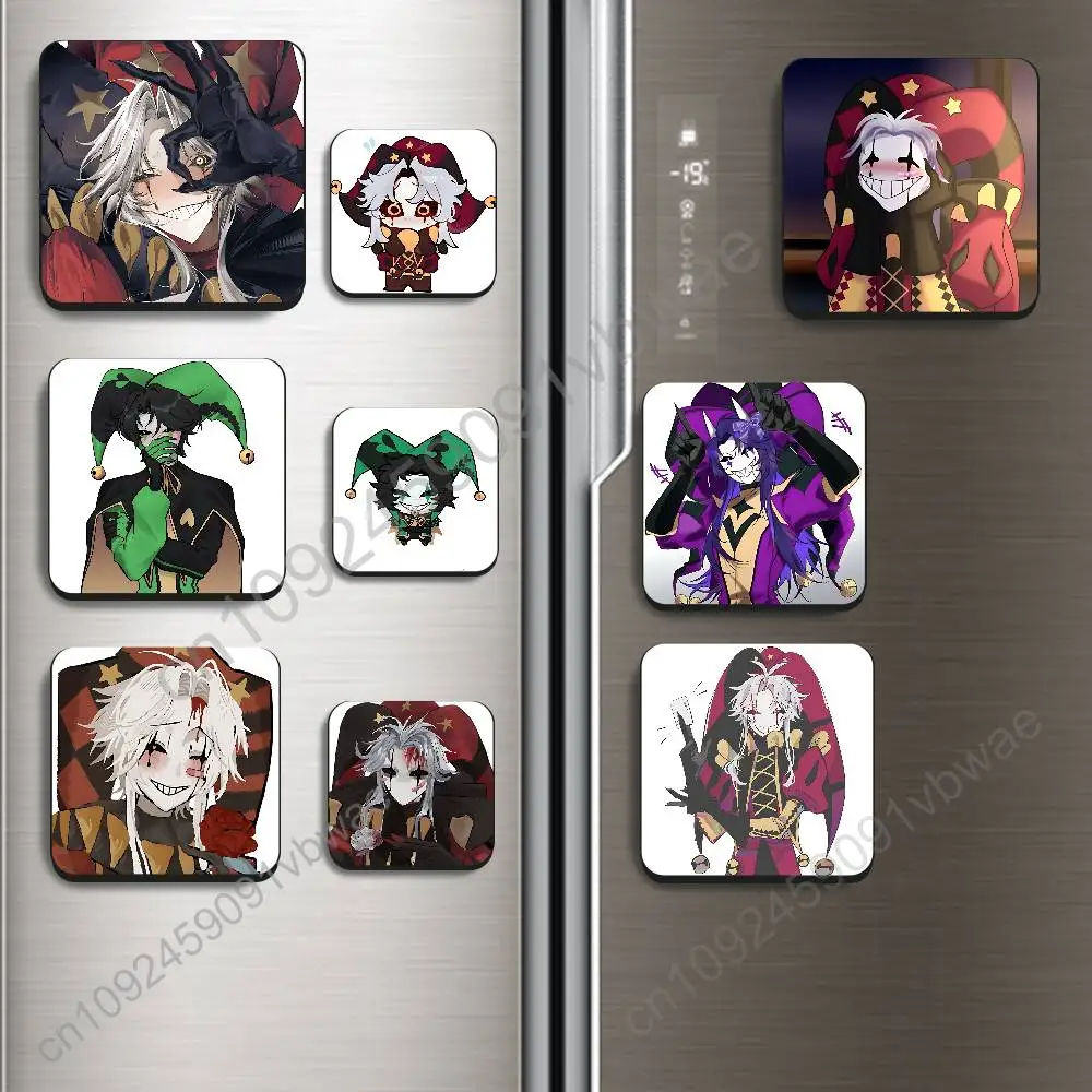 

Jester red Pierrot Freak Circus BestSelling Refrigerator Magnetic Sticker Fridge Magnets Adhesive to Metal Surfaces Leaves