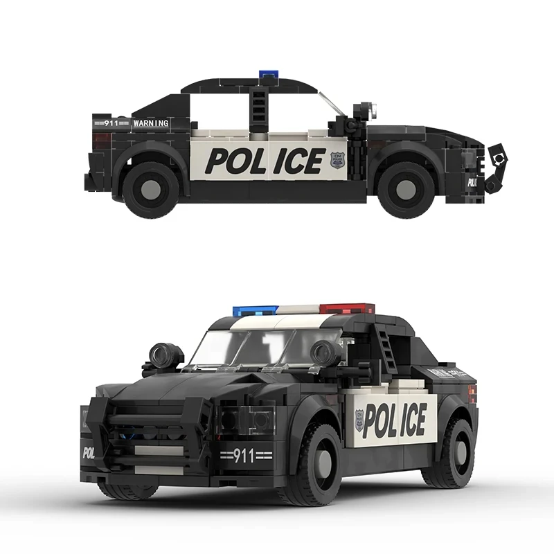 MOC Crown Victoria Police Car Sports Car Building Blocks Vehicle Model Bricks Racing Speed Champion Boys Toys Gifts Toys For Kid