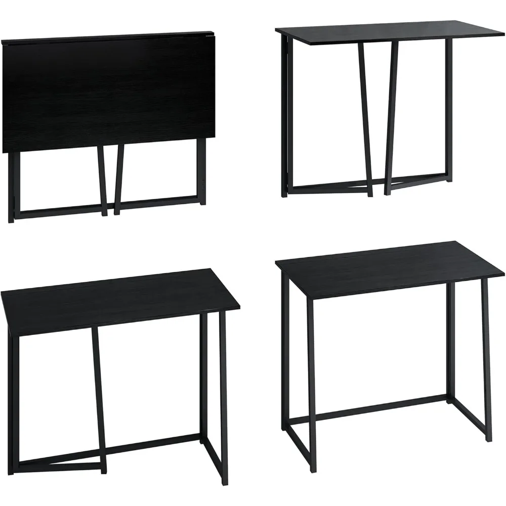 31.5" Small Desk with Storage Bag, Simple Assembly Folding Computer Desk Home Office Desk Study Writing Table for Small Space