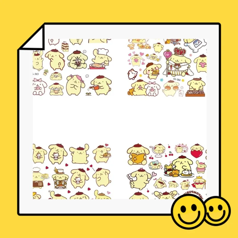 

Sanrio Pompom Purin Tattoo Stickers Anime Action Figures Anime Merchandise Decoration Kid Birthday Party Water Transfer Stickers