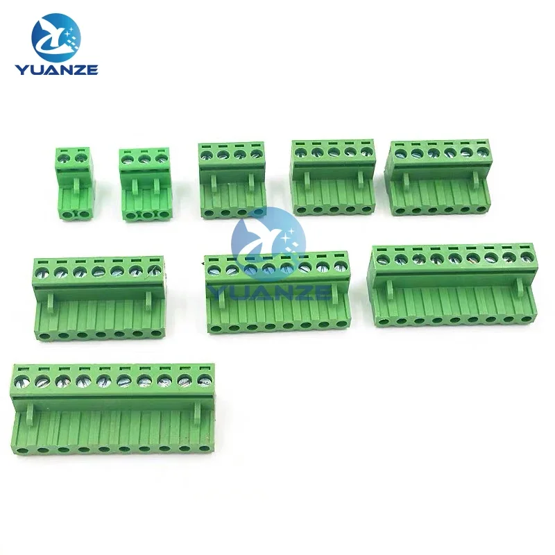 10sets 5.08MM Pitch PCB Pluggable Terminal Block Connector 2/3/4/5/6/7/8P Curved Needle KF2EDGK