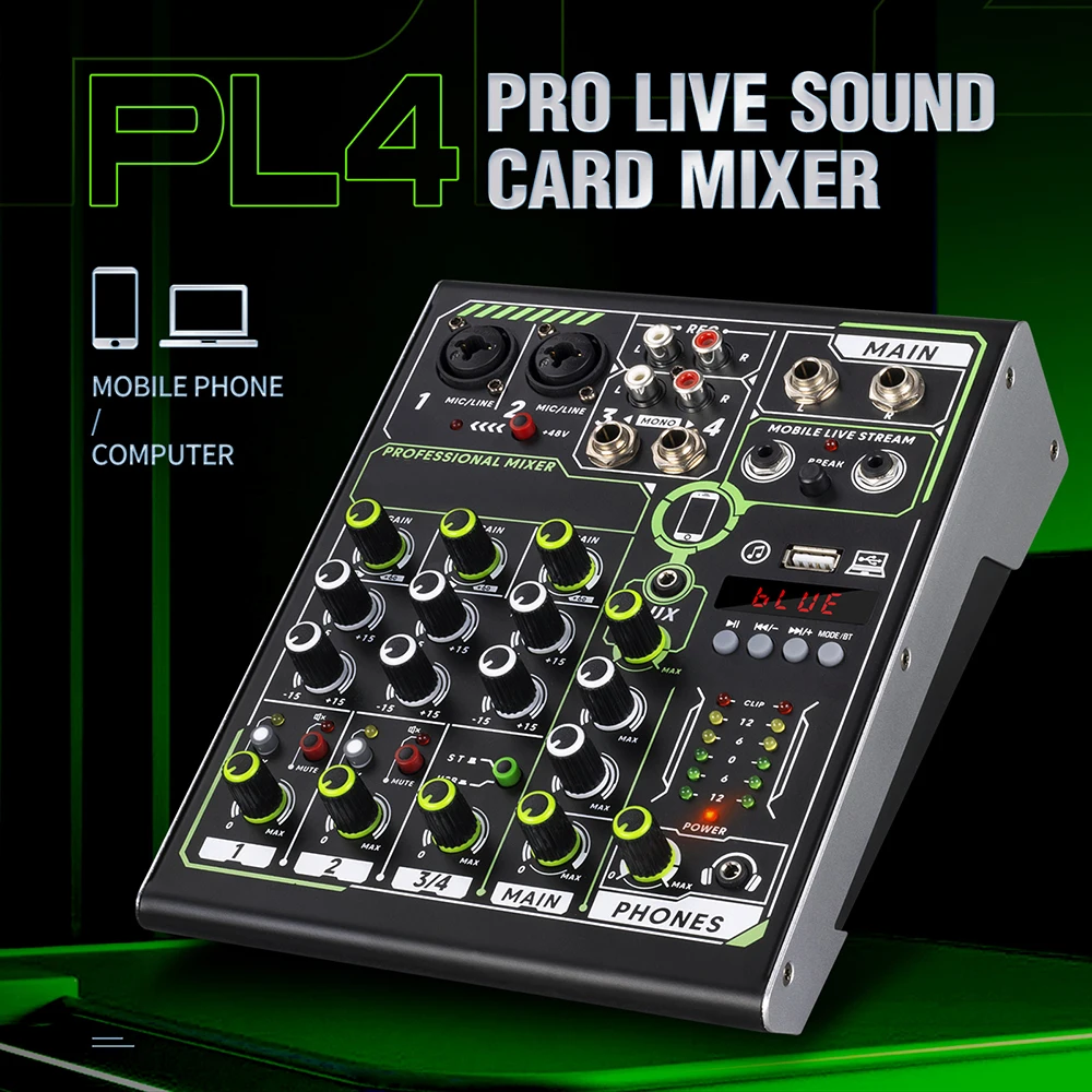 

Dedicated mobile live streaming interface for professional equipment of the English version singing sound card on the mixing