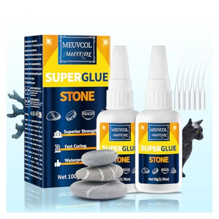 Marble Heavy Duty for Granite, Artificial Stones and Tile Clear Waterproof Stone Adhesive for Marble Repair and Craft Projects