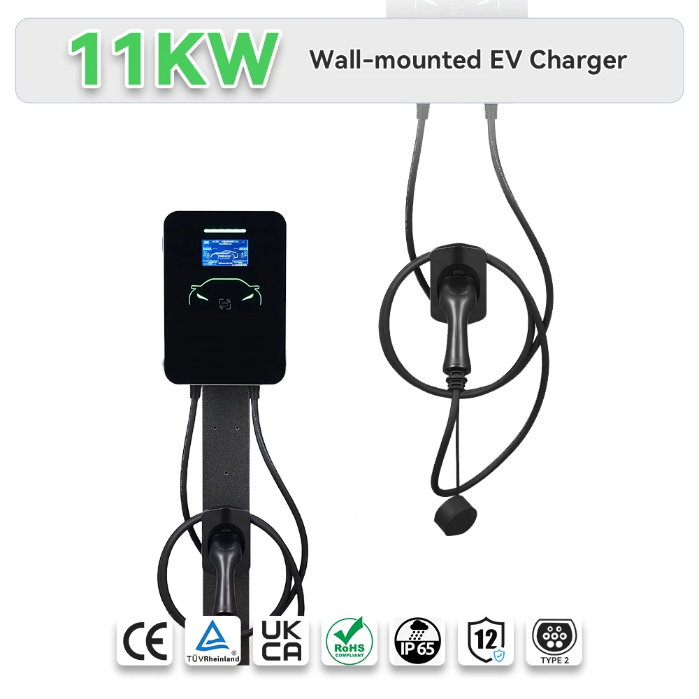 أفضل بائع 11kw 30A ev wall box ev محطة شحن مقاوم للماء مع rfid wallbox محطات شحن السيارة الكهربائية السريعة ev