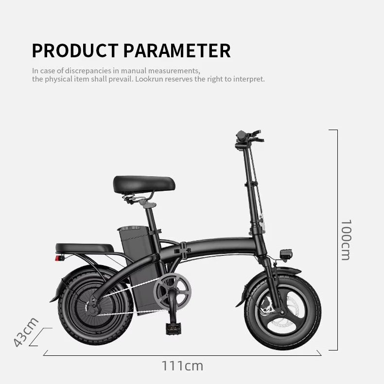 EU Warehouse Fast Delivery Foldable Electric Bicycle 400W Motor Dual Disc Brake Explosion Proof Tire E-bike