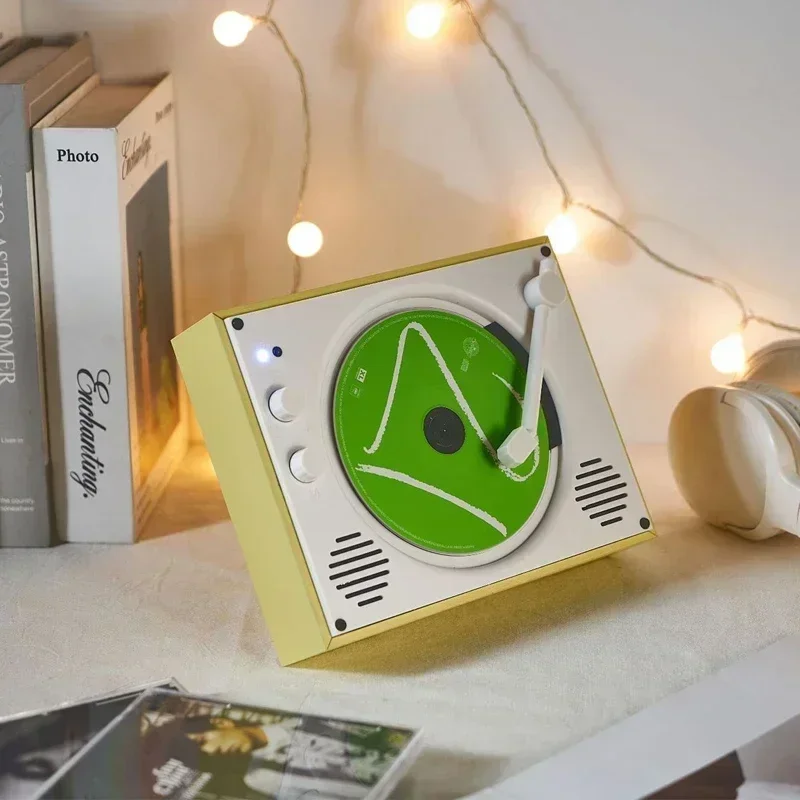 레트로 블루투스 스피커 홈 빈티지 품질 CD 플레이어, 오디오 음악 플레이어 앨범, 산전 교육 기계 장식 선물, 신제품