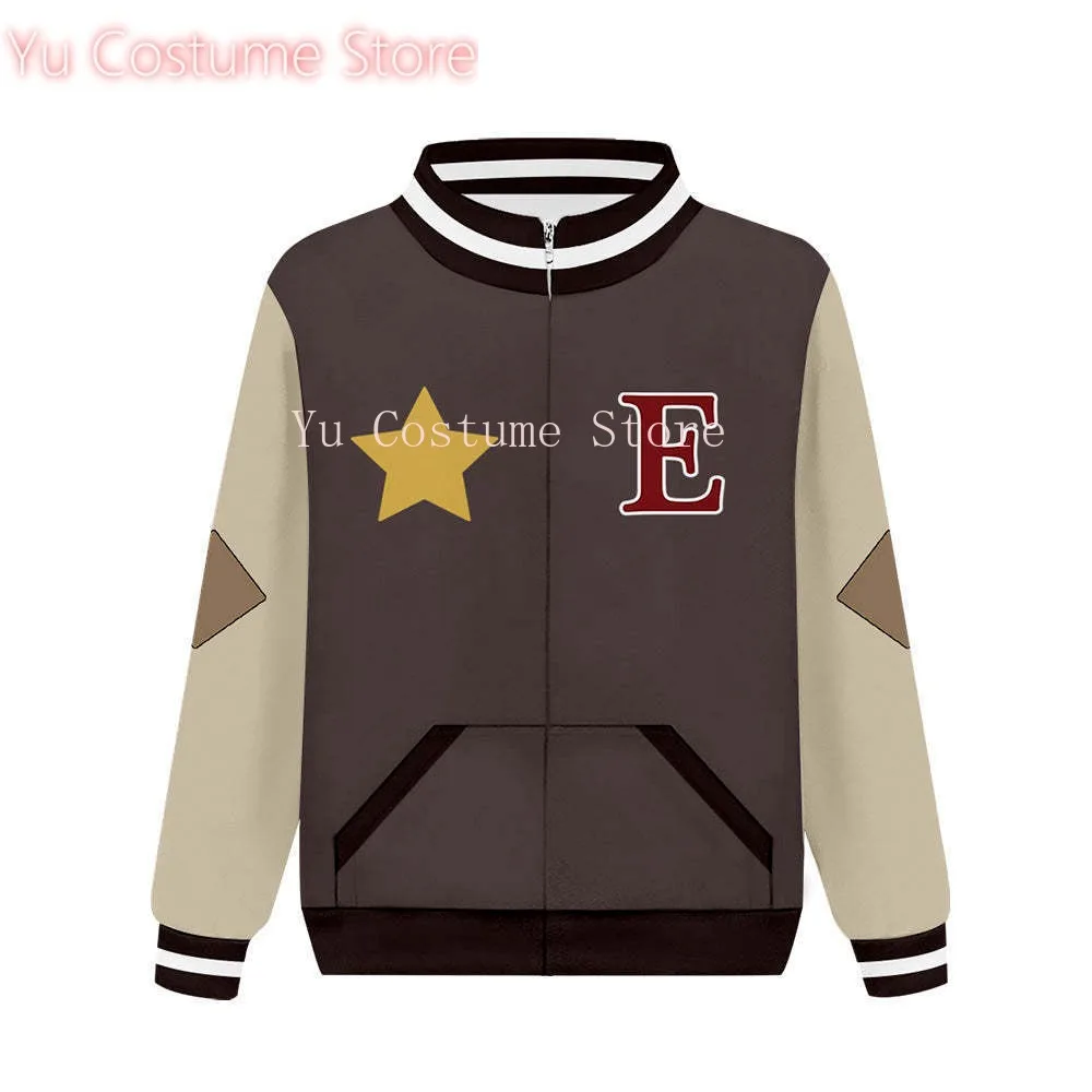 YuThe Owl House Gus Cosplay Sudadera con capucha 3D Impreso Sudadera con capucha Cos Casual Streetwear Zip Up Chaqueta de béisbol Abrigo Ropa