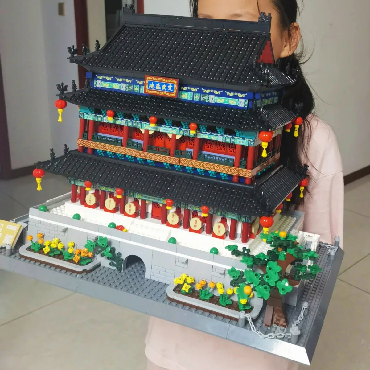 

1872 шт., вид на улицу, Xian, барабанная башня, строительные блоки, креативный эксперт, городские ворота, модель башни, кирпичи, сборка, детские игрушки