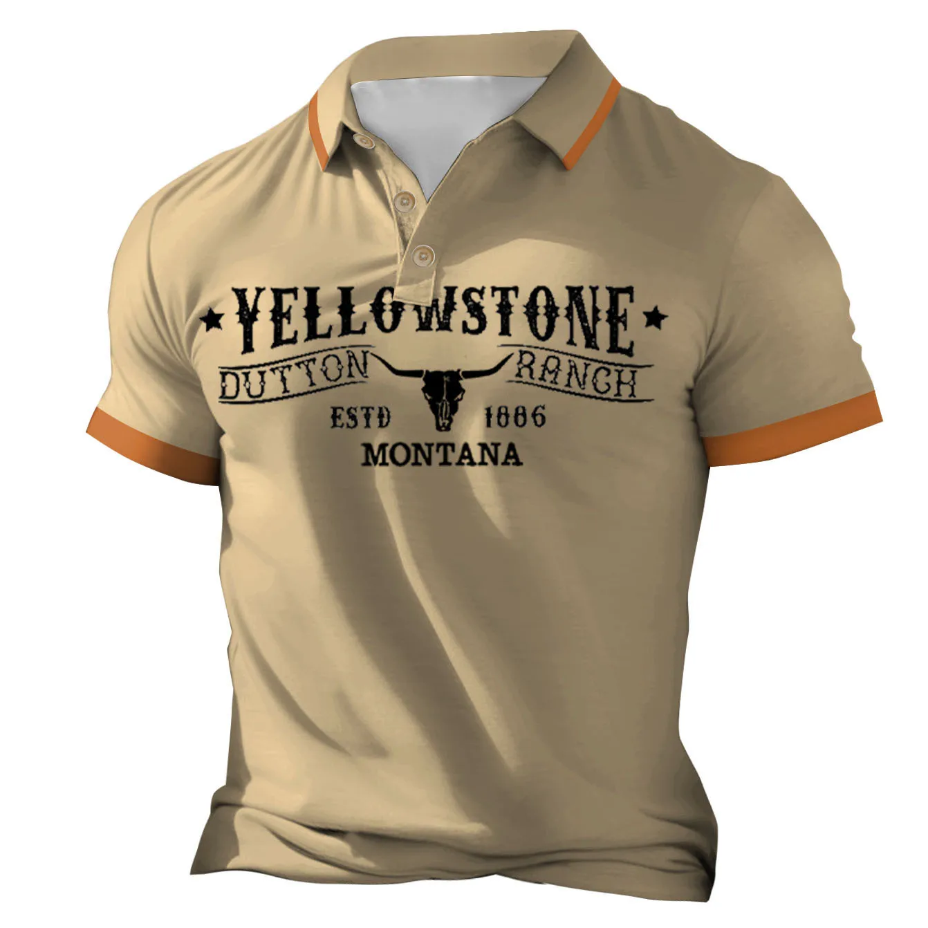 Vintage Shirts 3d Word Printed Polo Shirt For Men Casual Summer T-Shirt Yellowstone Pattern Short Sleeve Tops Men\'s Clothing 5xl