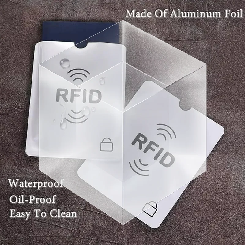 Credit Card Security Sleeve 10pcs RFID Blocking Protector Anti Scan Bank Card Holder for Office Travel Essentials