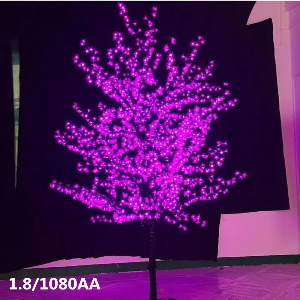 Led Cherry Blossom Tree Light 0.8m 1.2m 1.5m 1.8m New Year Wedding Luminaria Decorative Tree Branches Lamp Outdoor Lighting