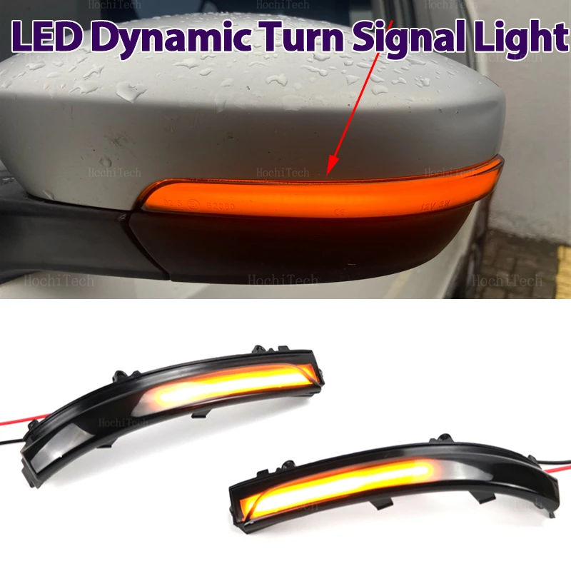 Luz de señal de giro LED negra dinámica, luz de espejo retrovisor secuencial para VW Volkswagen GOL Saveiro Voyage FOX UP Passat B7