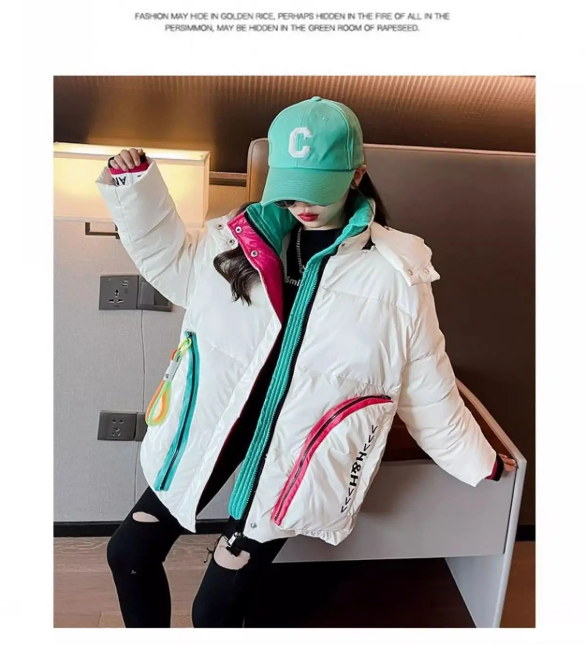 

Новая зимняя утепленная блестящая куртка-пуховик из хлопка для девочек 2025 года, не требующая стирки, модная верхняя одежда для подростков в холодную погоду