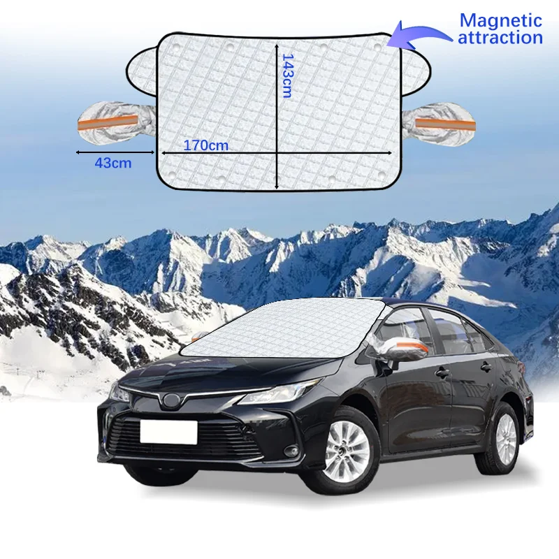 

Car Windshield Cover Magnet Winter Window Snow Shield Anti Frost Auto Front Window Snow Cover For Toyota Corolla