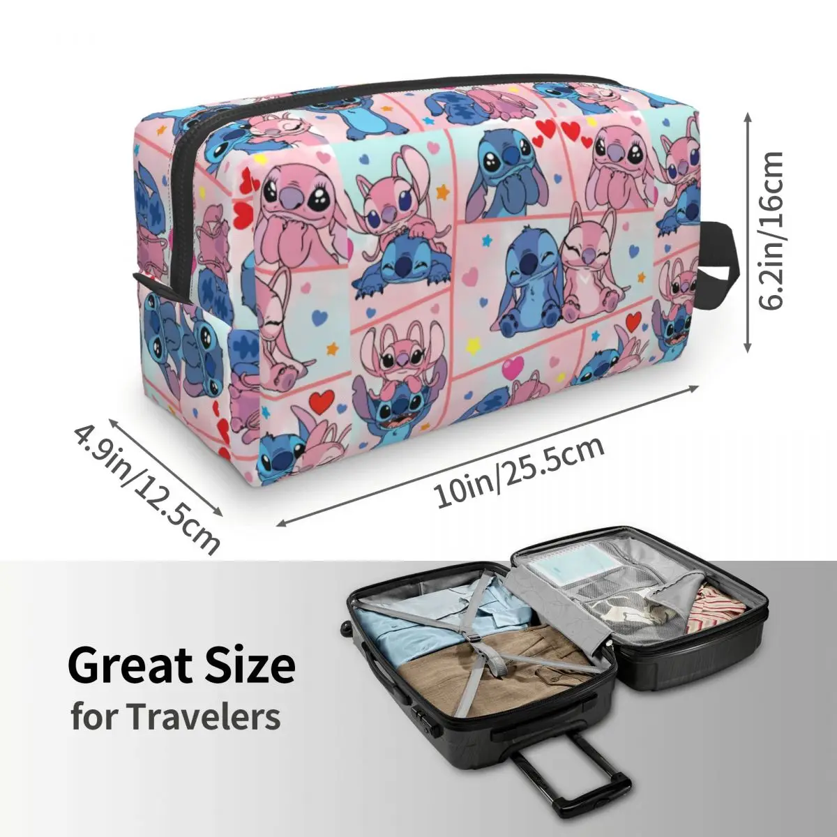 Custom Stitch Heart Collage borsa da toilette donna Cosmetic Makeup Organizer Lady Beauty Storage Dopp Kit Box