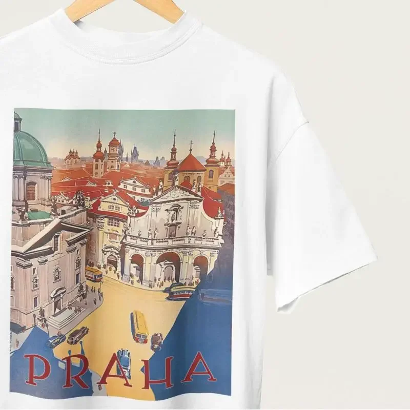 Vintage Prague T Shirt Praha Travel Czechia Trip SweaT Vacation Retro Czech Republic Top Groups