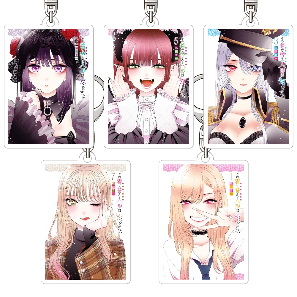 My Dress-Up Darling Kitagawa Marin Marlene Official HD square Acrylic Keychain Bag pendant anime goods Bag Charm Fans Charm Gift