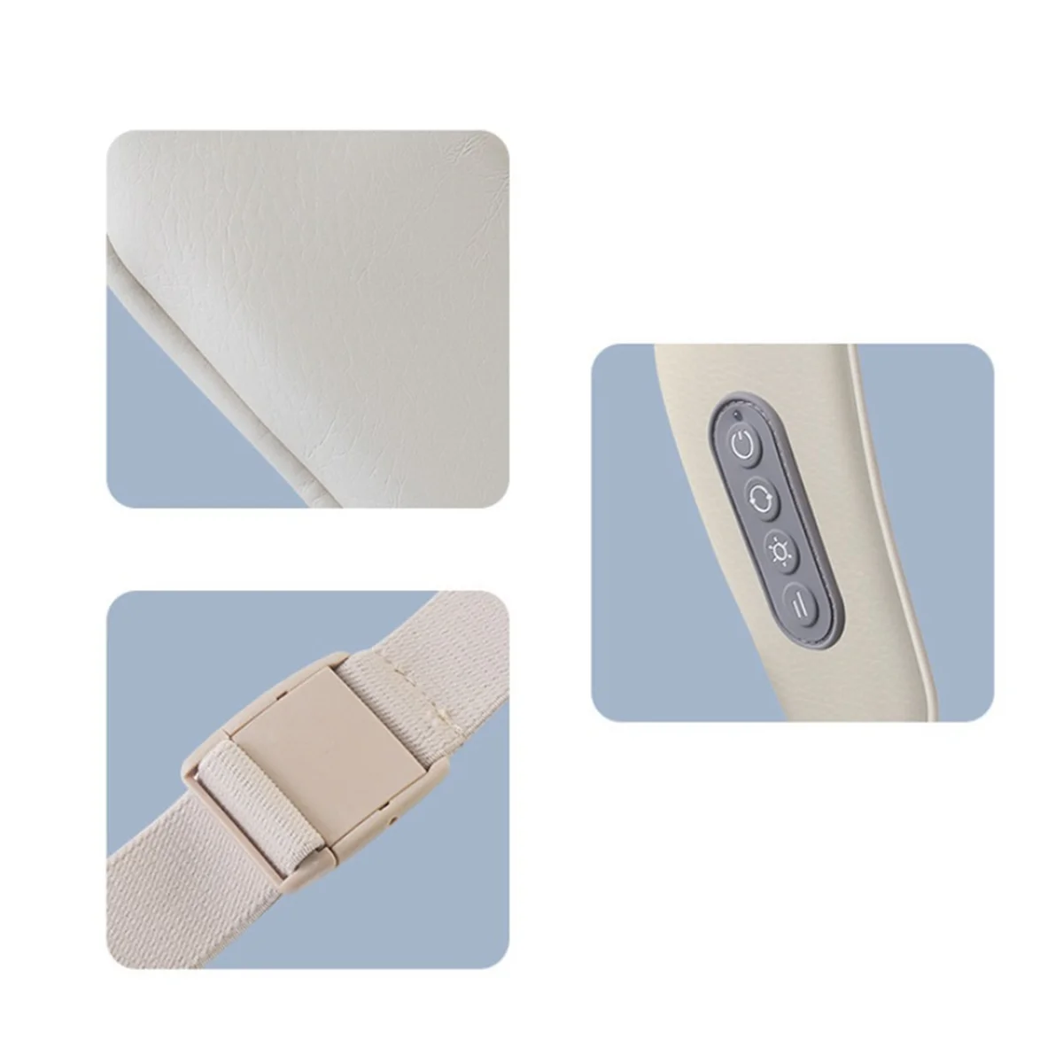 

Kneading Neck Back and Shoulder Heating Muscle Shawl Cervical All Body Electric Massage Pillow Tools, Creamy-White