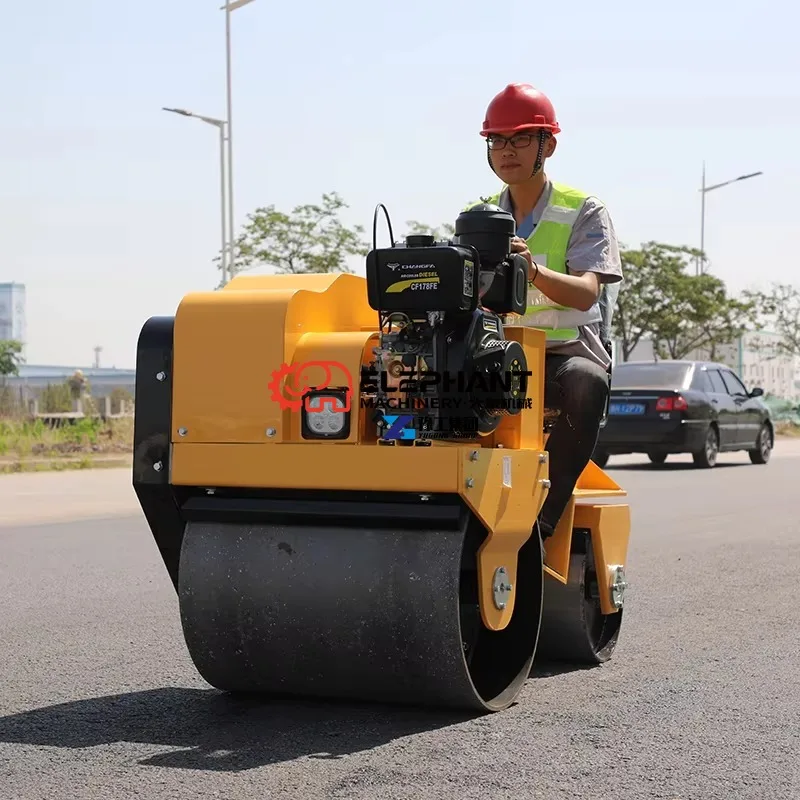 Professional 5 Ton Small Compact Hydraulic Road Roller Vibratory Compactor Double Drum with CE Certificate