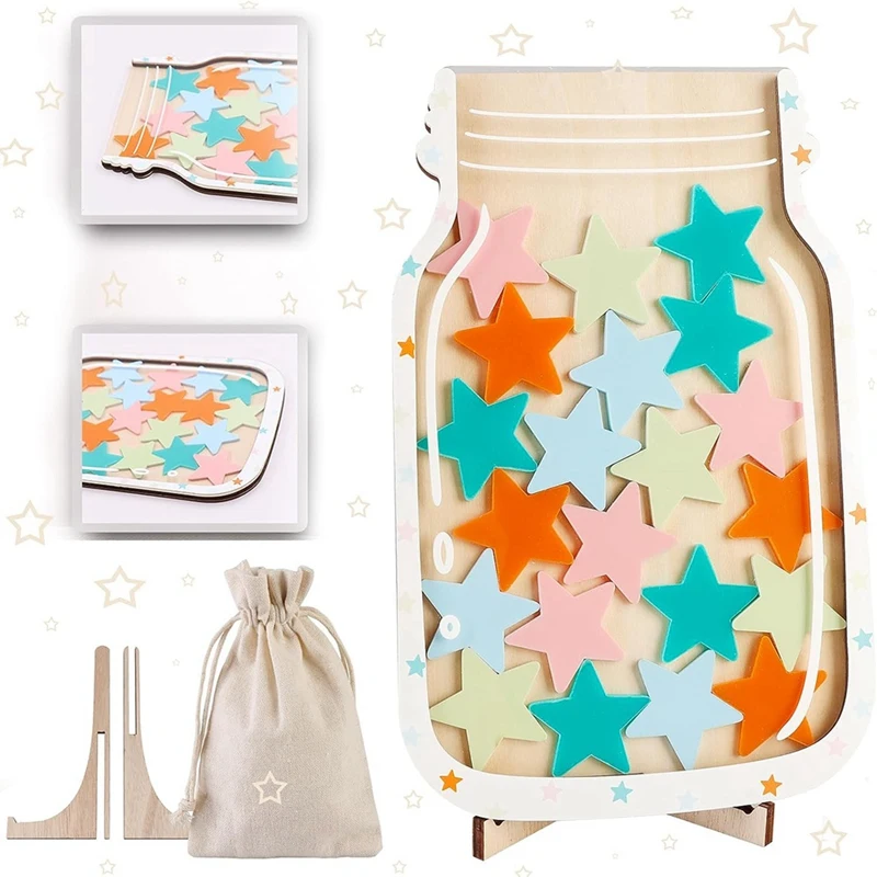 

Stars Reward Jar Reward Jar Wood Reward Jar For Toddlers, Star Jar Reward System, Kids Reward Board, Classroom Management Tools