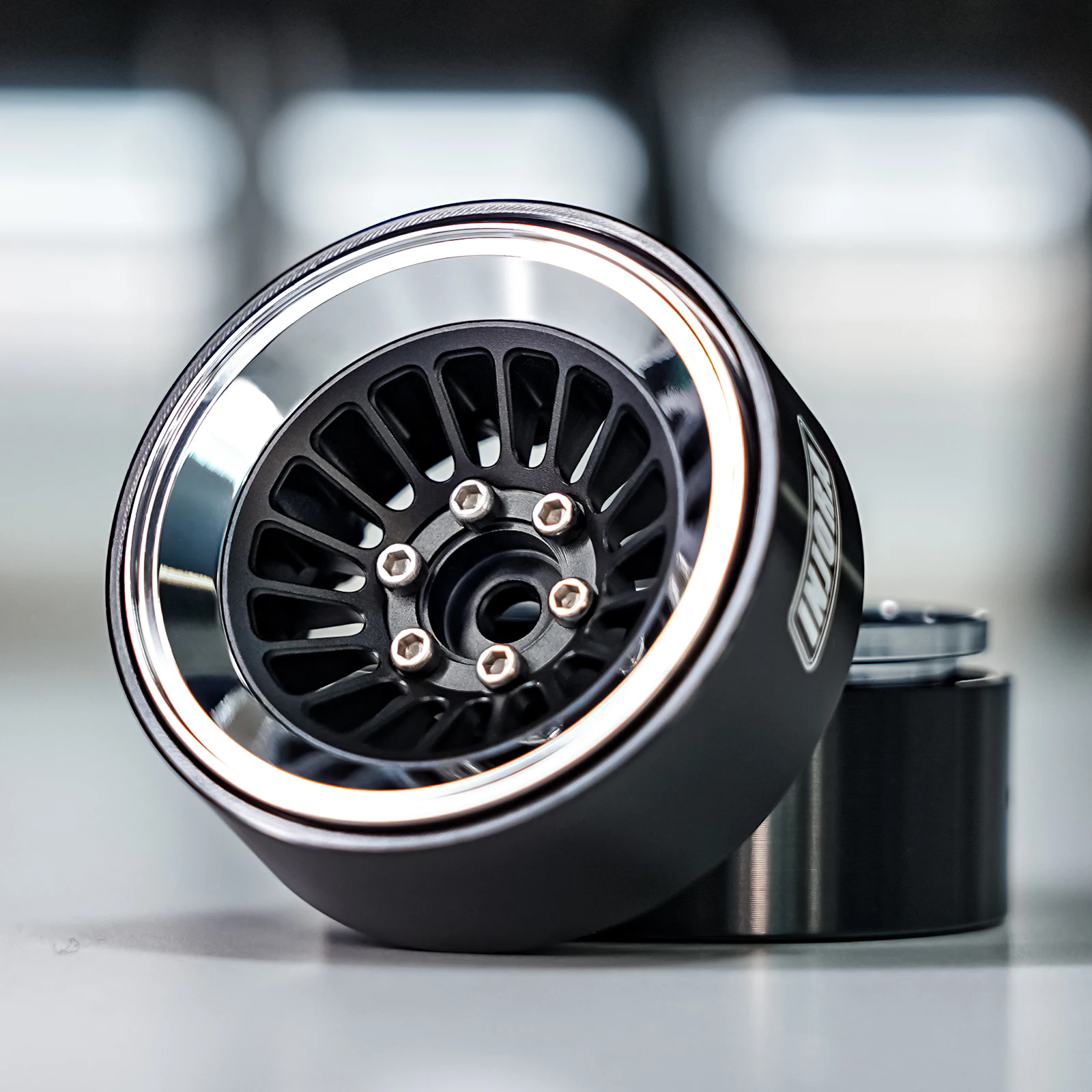 INJORA CNC 알루미늄 1.3" 1/24 1/18 RC 크롤러 자동차용 비드록 휠 림(W1303)