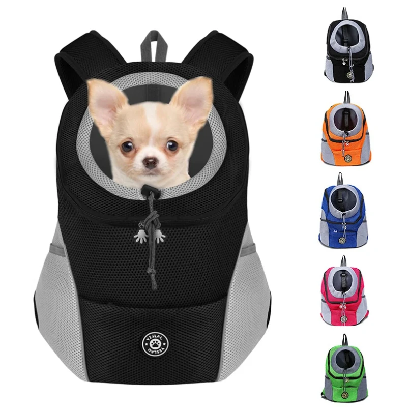 Pet Backpack Portable Portable dog Double Shoulder bag Outdoor Travel cat Carrier Bag Pet Dog Front Bag Mesh Backpack