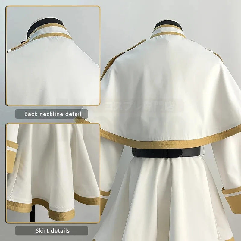 Sky03 HOLOUN Frieren Além da Viagem Final Anime Frieren Cosplay Xale Manto Vestido Peruca Cinza Rabo de Cavalo Rosa Net Christ55Ku %