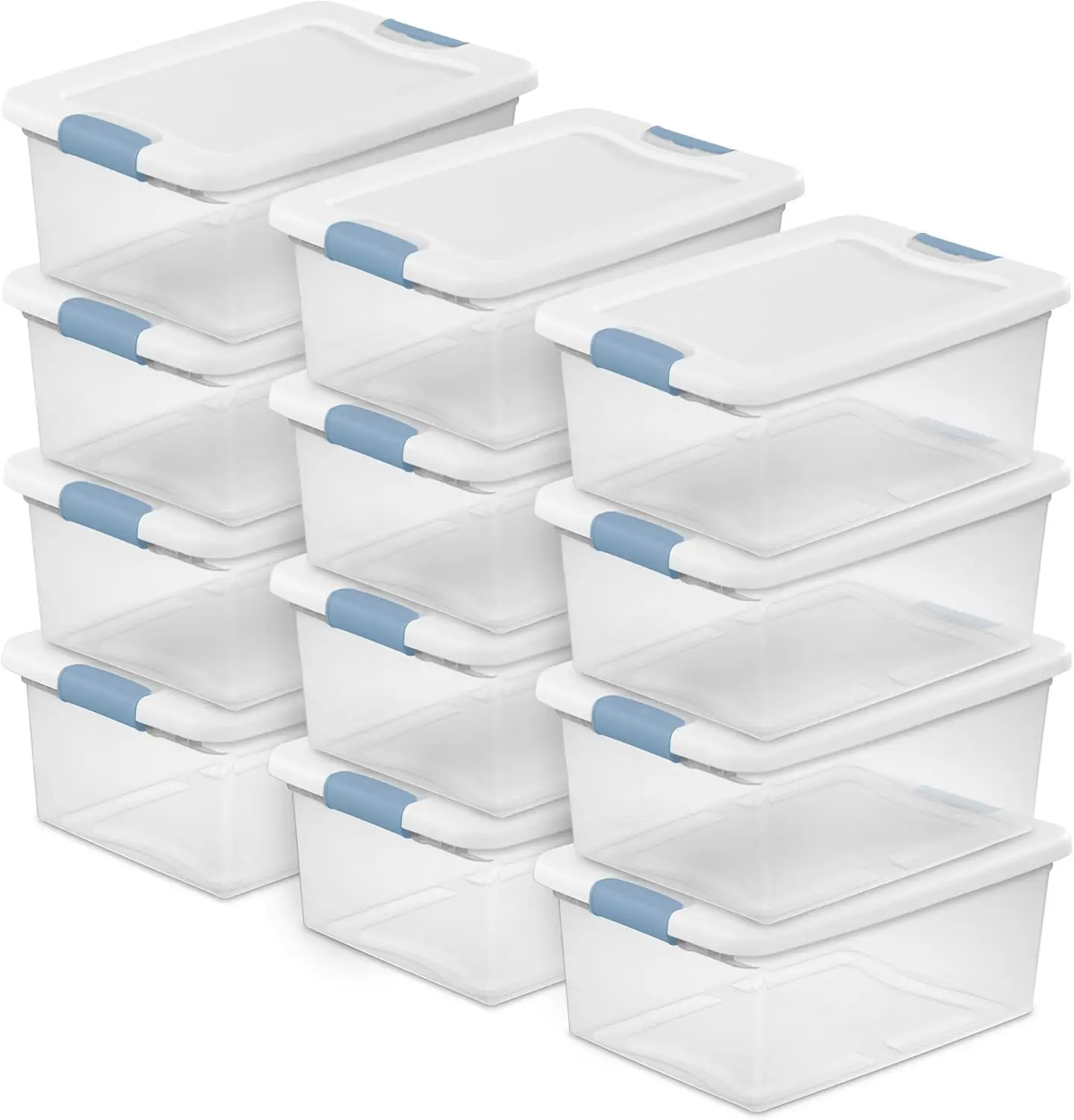 

Clear Plastic Under Bed Storage Bins with Lids, 15 Quart Heavy-Duty Organizing Containers for Closet, Bathroom, Office