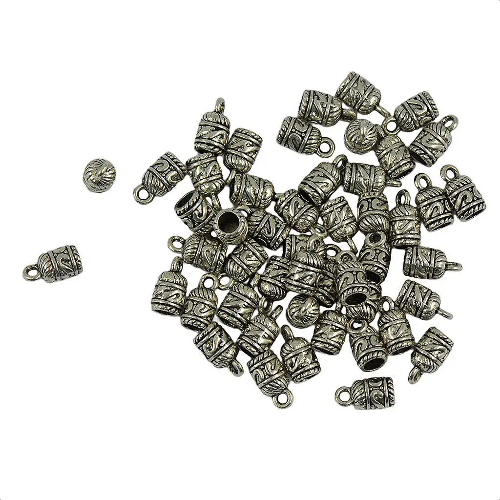 

Charms Pendants Alloy End Cap Findings for Necklace Bracelets DIY Jewelry Making Materials Accessories