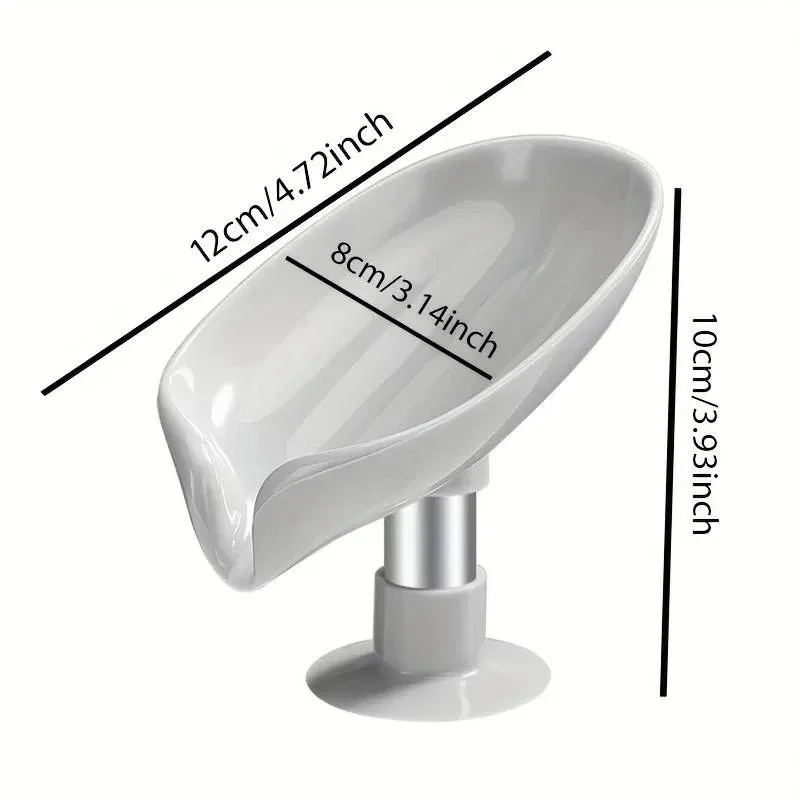 1-2Pcs Drain Soap Holder Bathroom Items Leaf Shape Wall Soap Dish for Bathroom Punch-free Suction Cup Standing Things the Home