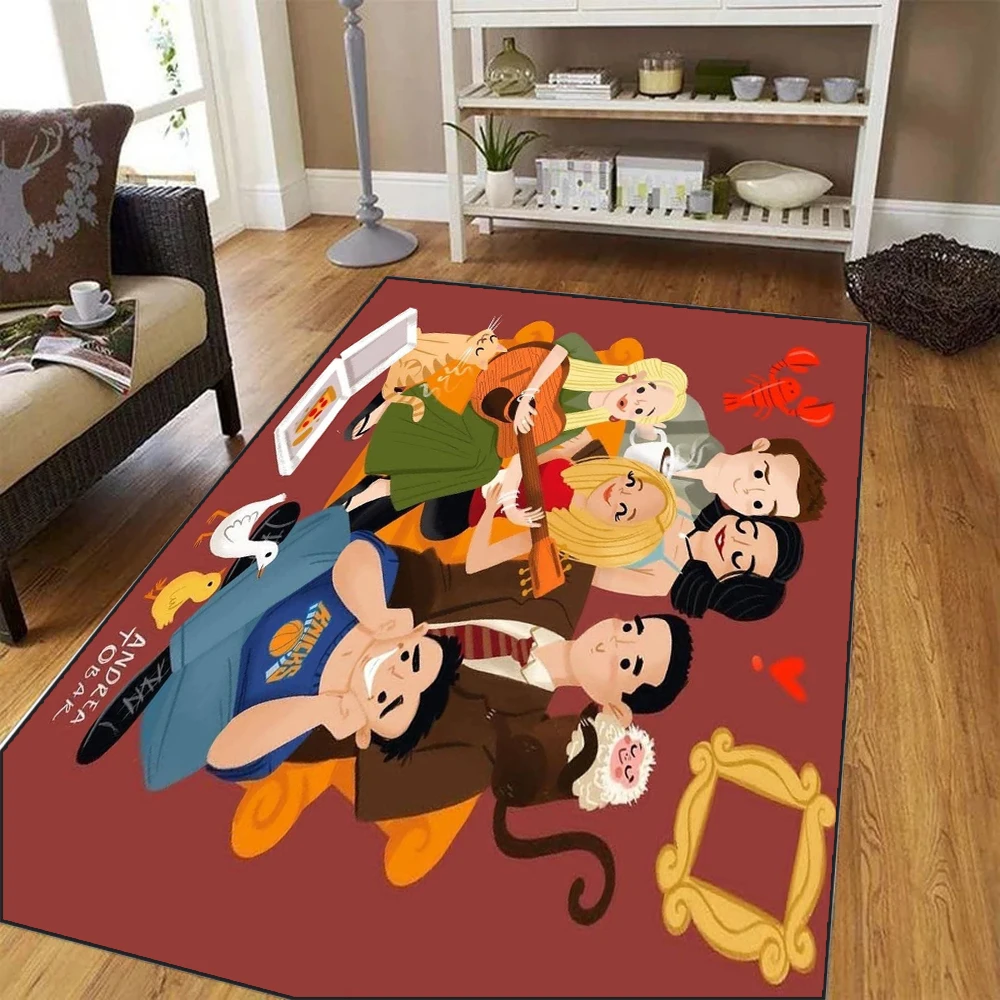

MINISO Friends TV inspired living room sofa coffee table mat modern bedroom bedside decorative carpet bathroom anti-slip mat