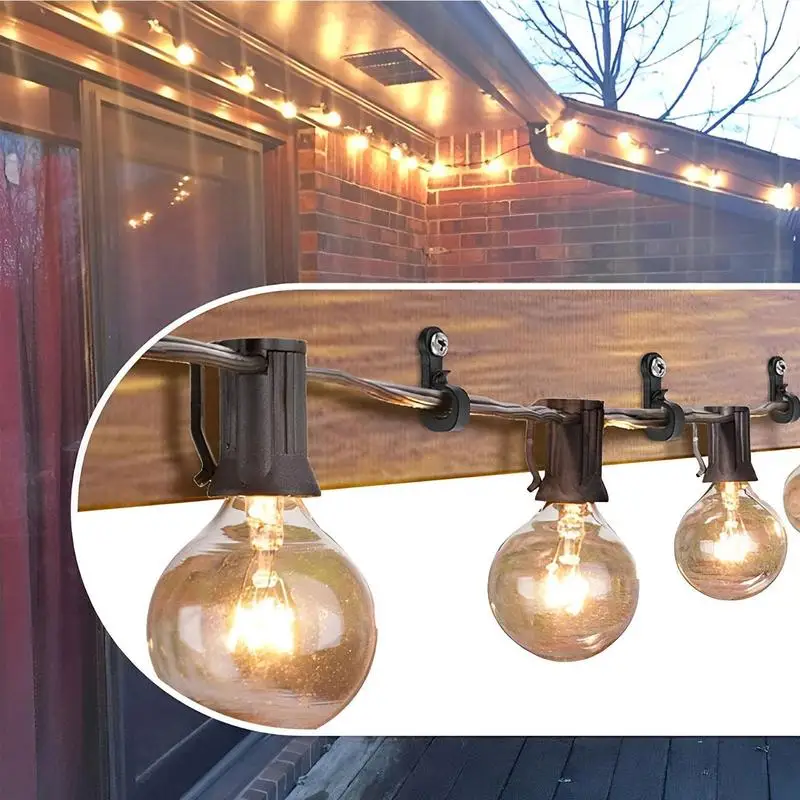 String Lights Hooks 20pcs Christmas Light Clips Q Shape Press Buckle Plant Hooks Screw Fixed For Small Plants Eaves Street Light image 2