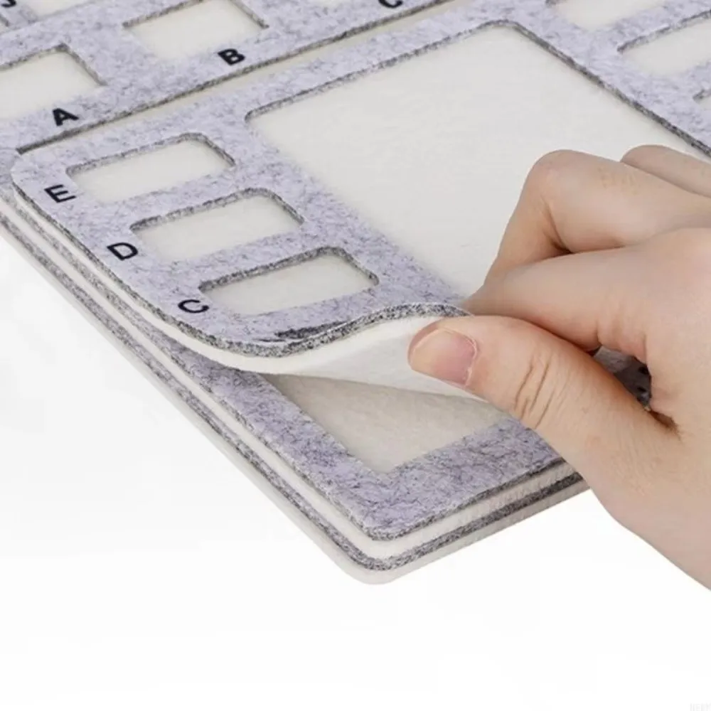 Felt Felt Beading Tray Alphabetic Scale Felt Surfaces Beading Mat Measurement Markings Nonslip Beading Crafting Mats Art Crafts view 6