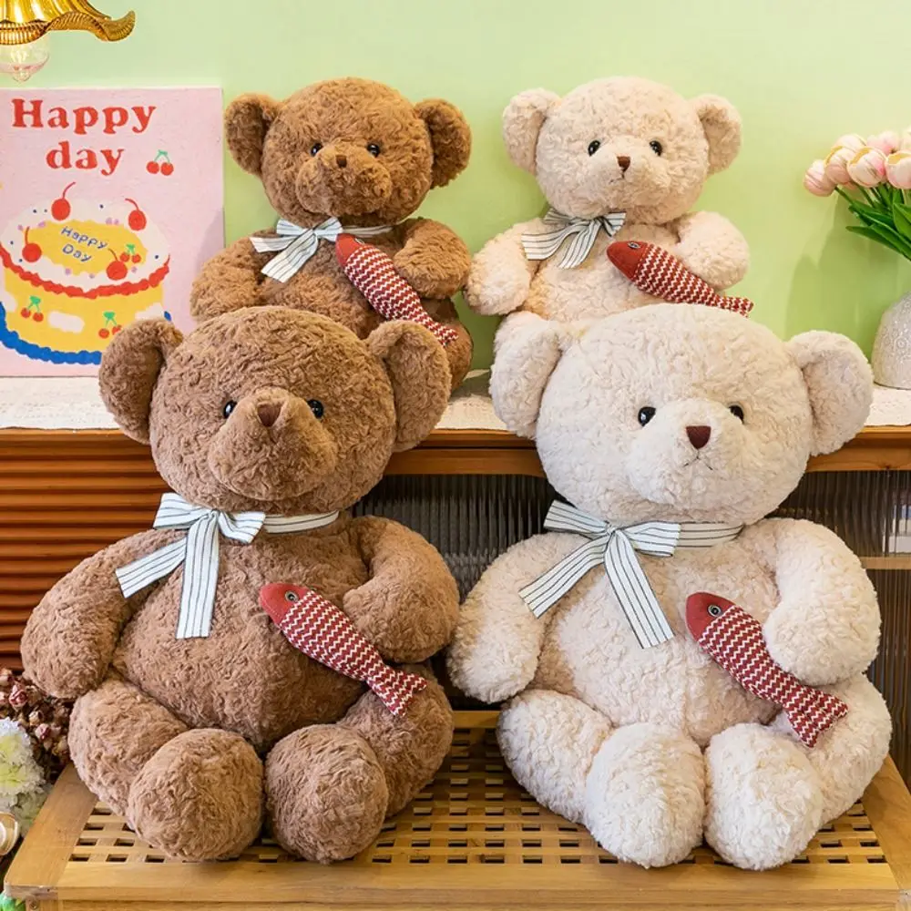 

Dressing Bear Hug Fish Bear Плюшевая игрушка PP Хлопок Мягкий медведь Мягкая игрушка Удобная коллекция Мягкая кукла-медведь Домашний декор