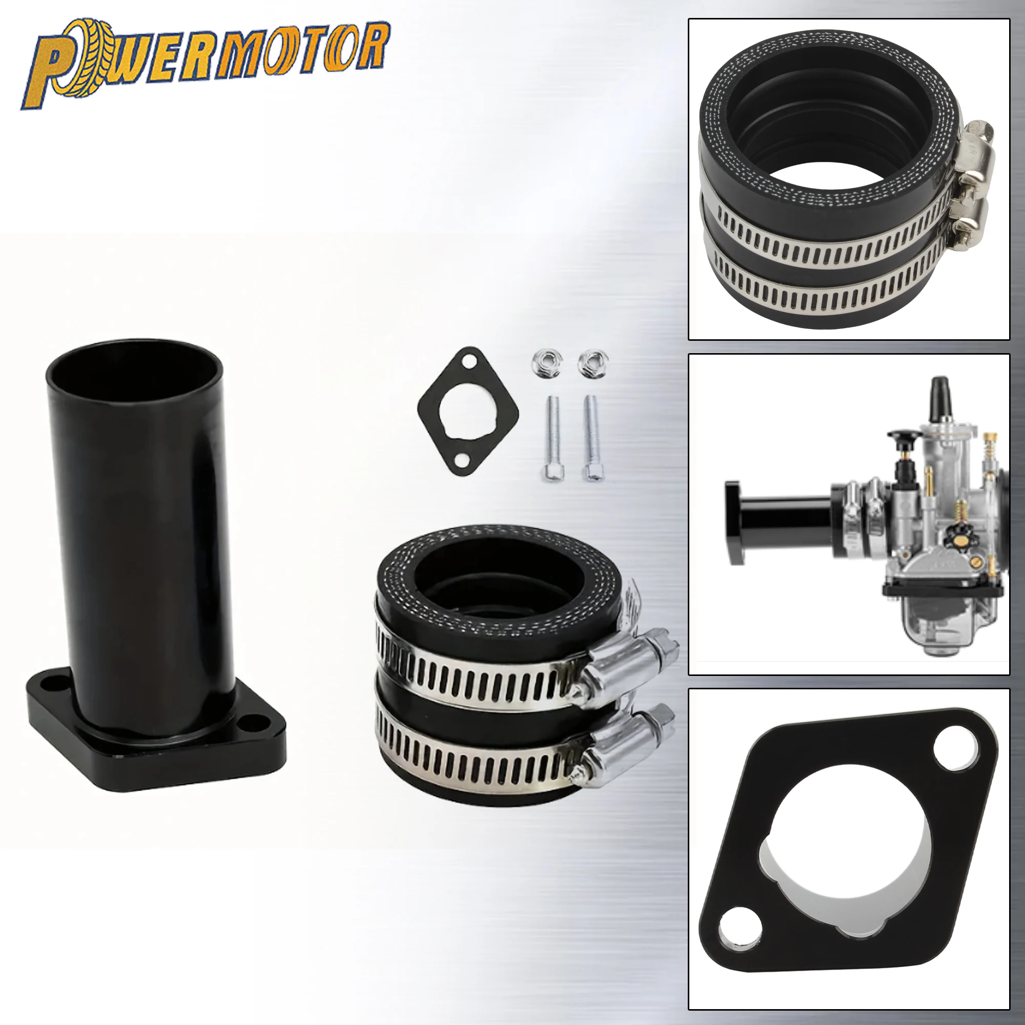 

for PWK 21-30MM Mikuni VM Intake Manifold Carburetor Adapter Kit Engine Connector Motocross DirtBike Motorcycle CNC Accessories