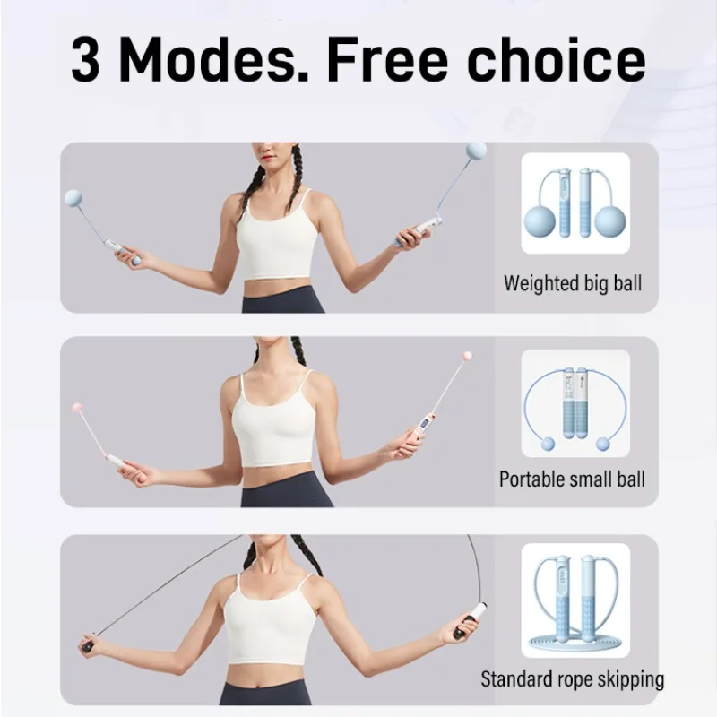 Home fat loss jump rope intelligent cordless counting weighted wire rope students sports supplies big ball jump rope