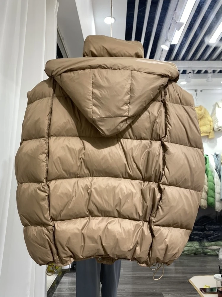 Chaleco sin mangas con capucha para mujer, chaqueta cálida de plumón, abrigo de alta calidad, color verde, estilo coreano, invierno, 2023