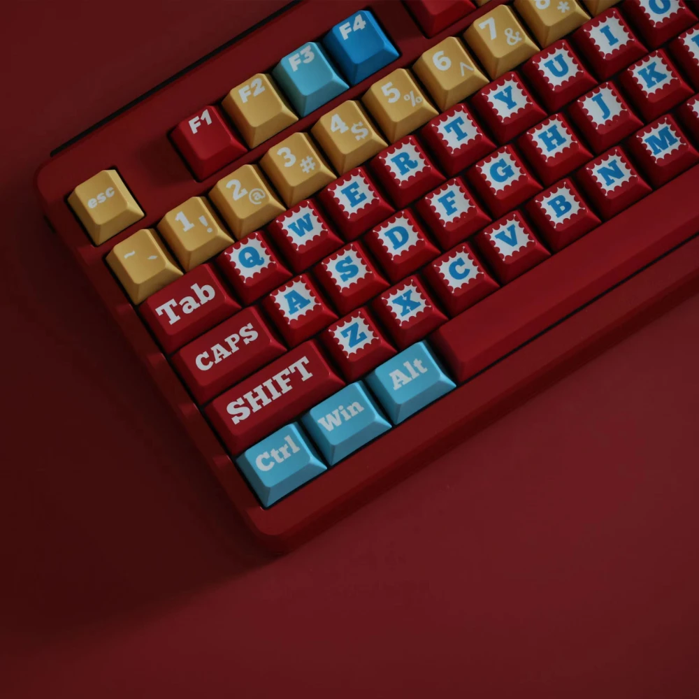 

ECHOME Movie Ticket Theme Keycap 144key Set PBT Custom Christmas Red Keyboard Cap Cherry Profile Key Cap for Mechanical Keyboard