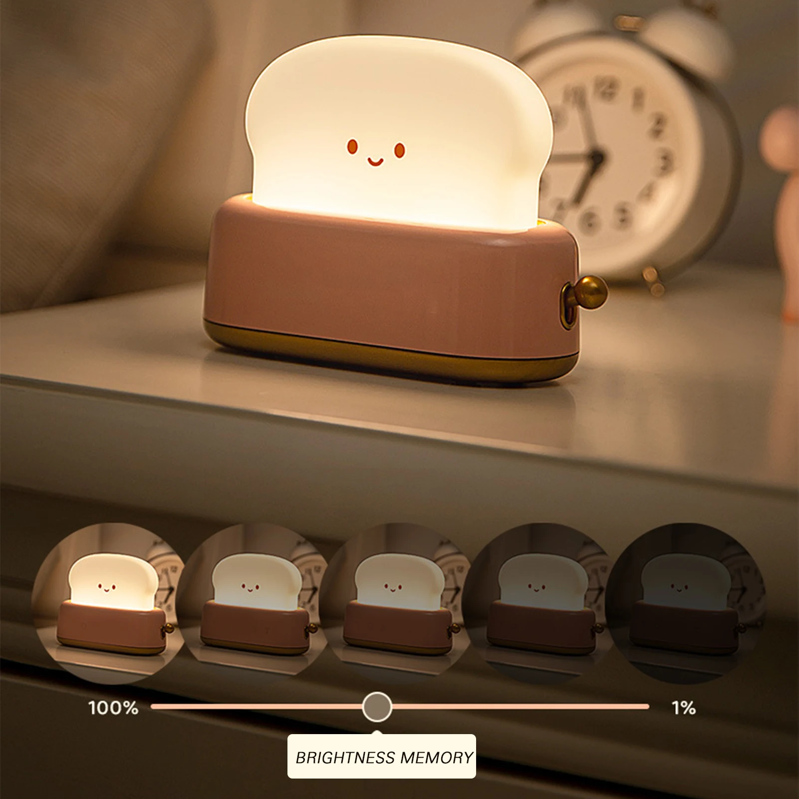 الإبداعية Led ليلة ضوء Usb قابلة للشحن توقيت Led لطيف النوم ليلة ضوء للمنزل غرفة الديكور التبديل مصباح منضدة