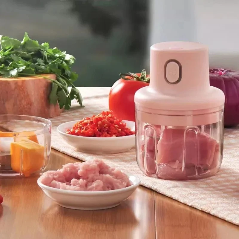 Mini Elektrische Knoblauch Chopper Fleischwolf Knoblauch Stampfer Maschine Robuste Langlebige Zerkleinert Ingwer Gemüse Brecher Babynahrung Maker
