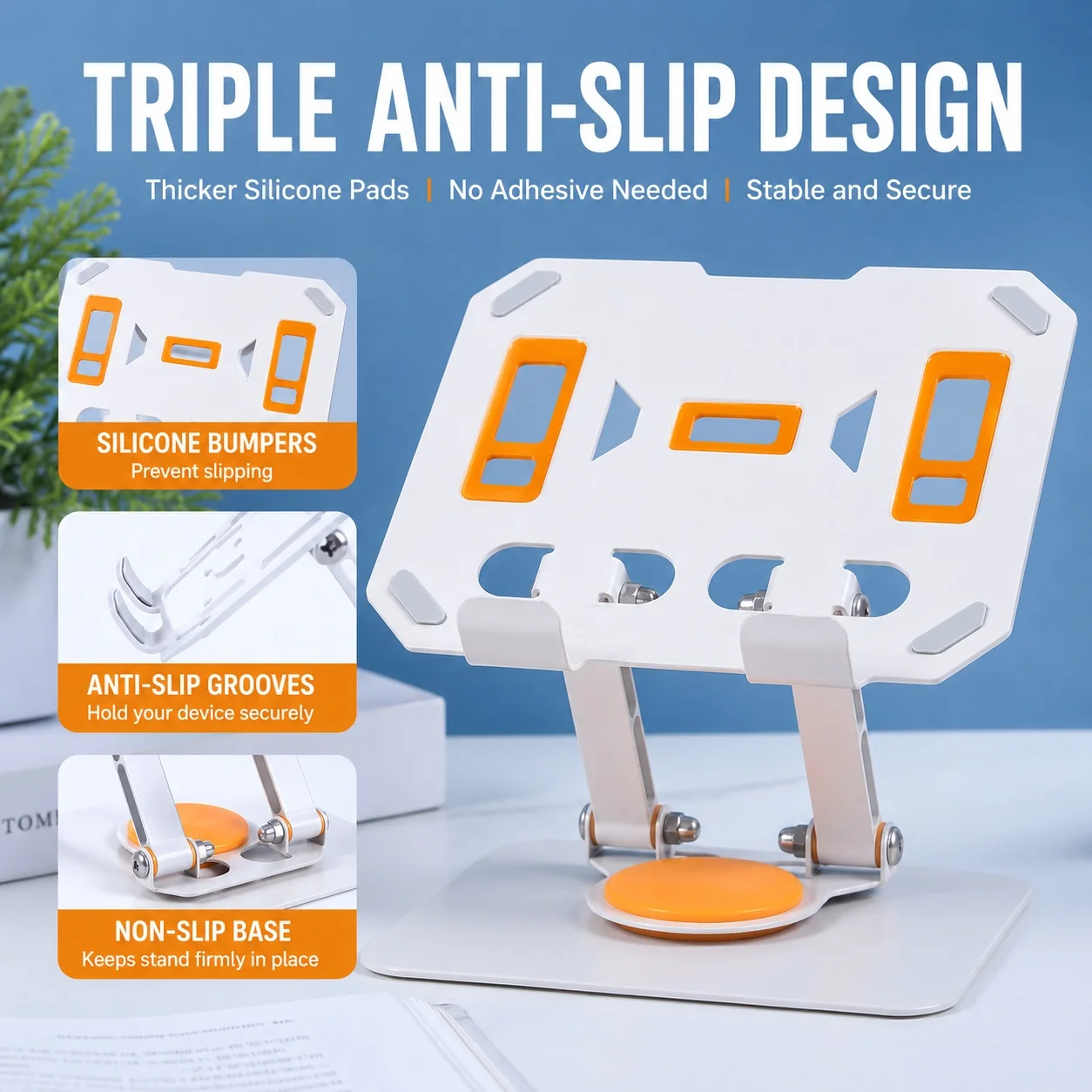 Adjustable Metal Drawing Tablet Stand, Multi-Angle Viewing Bracket for Online Class & Live Streaming