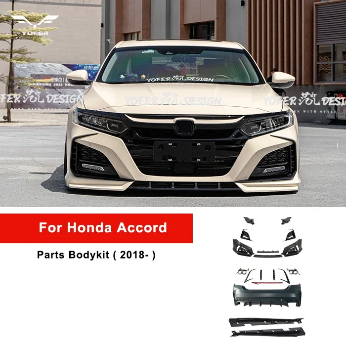 Factory Wholesale Car Modified Parts Upgrade Bumpers splitter New Style Car bumpers Body Kit for accord