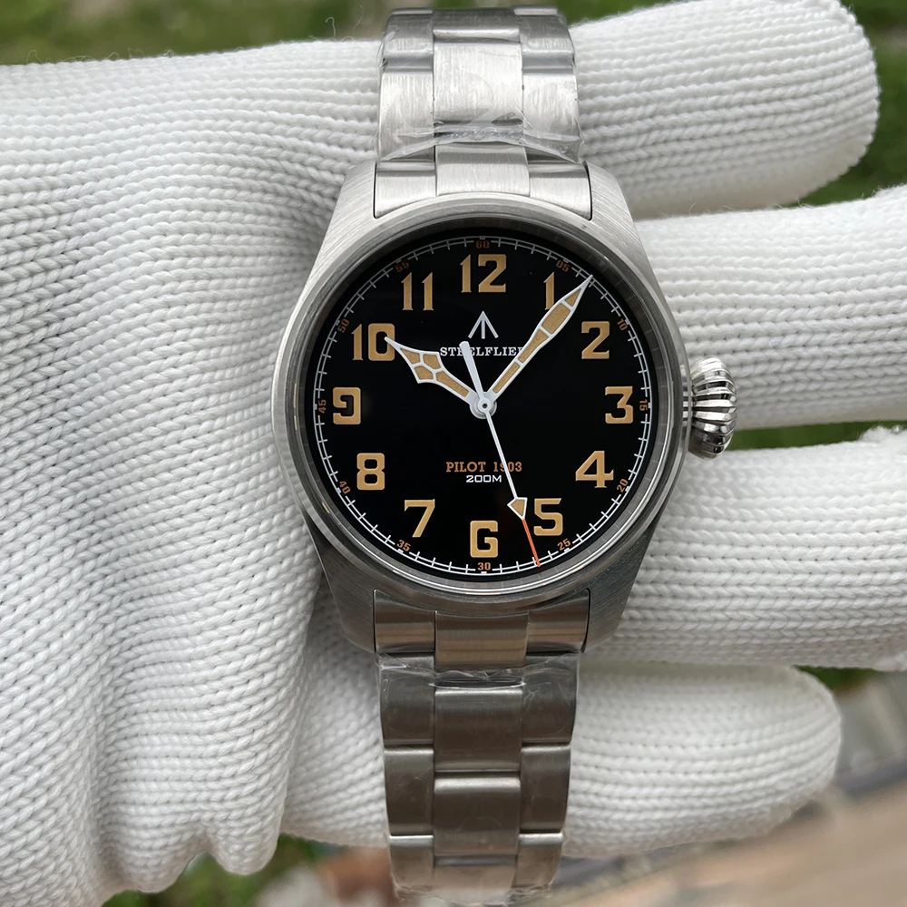 STEELFLIER Offizielle SF740V Neue Quarz-Armbanduhr Super C3 Leuchtende 200M Wasserdichte VH31 Mute-Uhrwerk Mann Mode Business Uhr – Detail 11