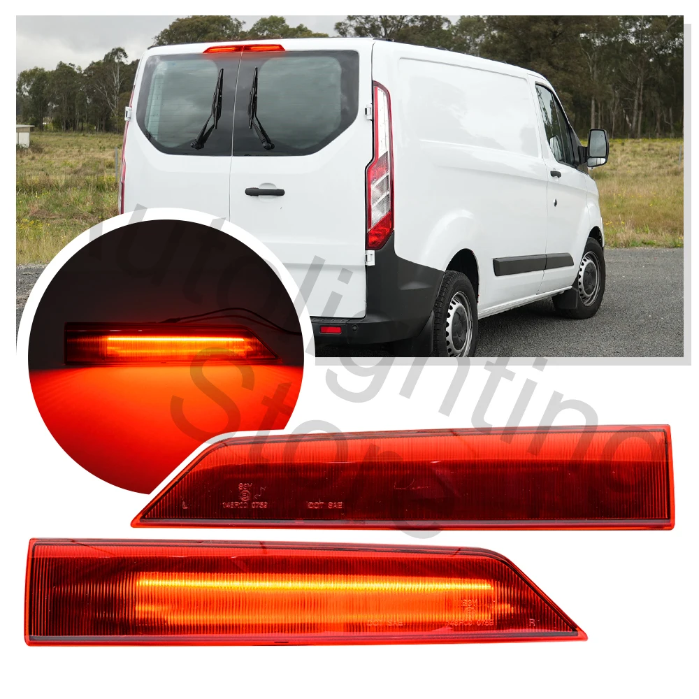 2PC LED High Mount Third 3rd Centre High Level Rear Brake Light Rear Stop Lamp For Ford Transit Custom Tail Warning Lamp