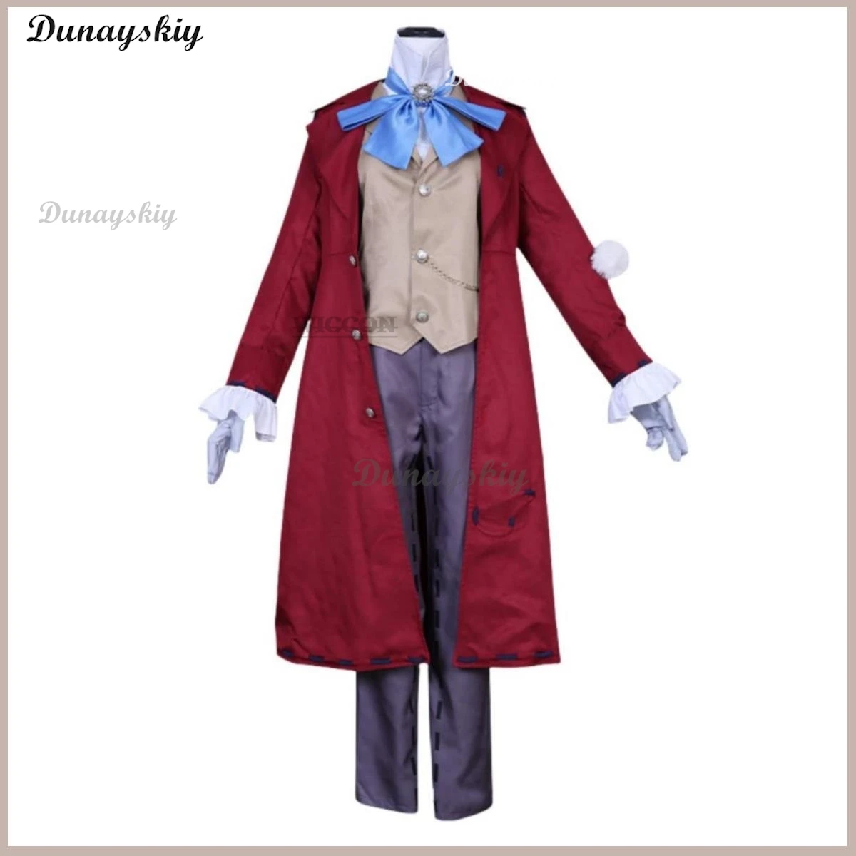 Identity V Anime Game Cosplay Traje, Peruca Comandante, Tailcoat, Uniforme, Casaco, Dia das Bruxas, Fato de Carnaval, Homem, Adulto