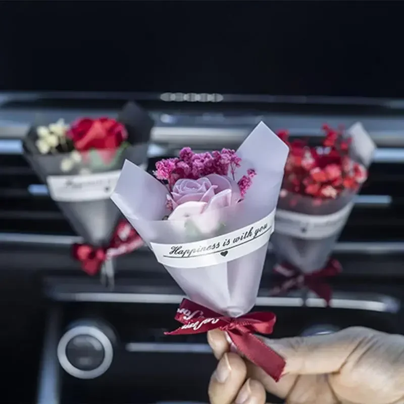 Dried Flower Car Air Freshener Automobile Perfume Diffuser Gypsophila Air Outlet Creative Car Interior Decoration Air Fragrance